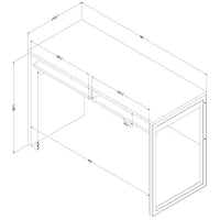 Hourra Bureau de travail Blanc solide