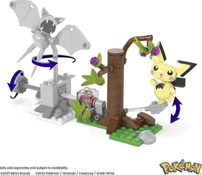 MEGA -Pokémon -Coffret -La Cueillette de Pichu, 1 figurine (84 pièces)