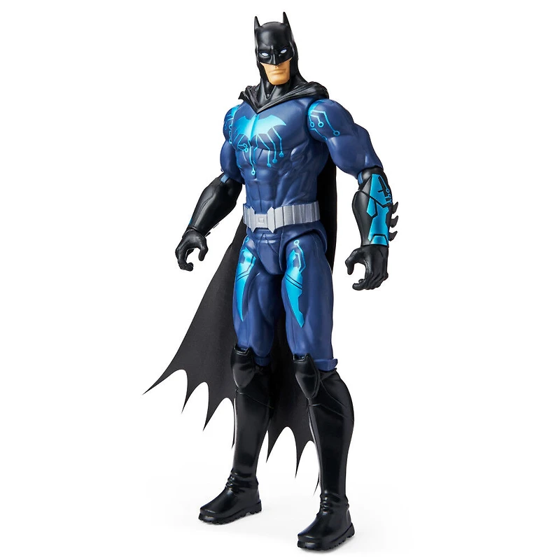 Batman, Figurine articulée Bat-Tech Batman de 30,5 cm (costume noir/bleu
