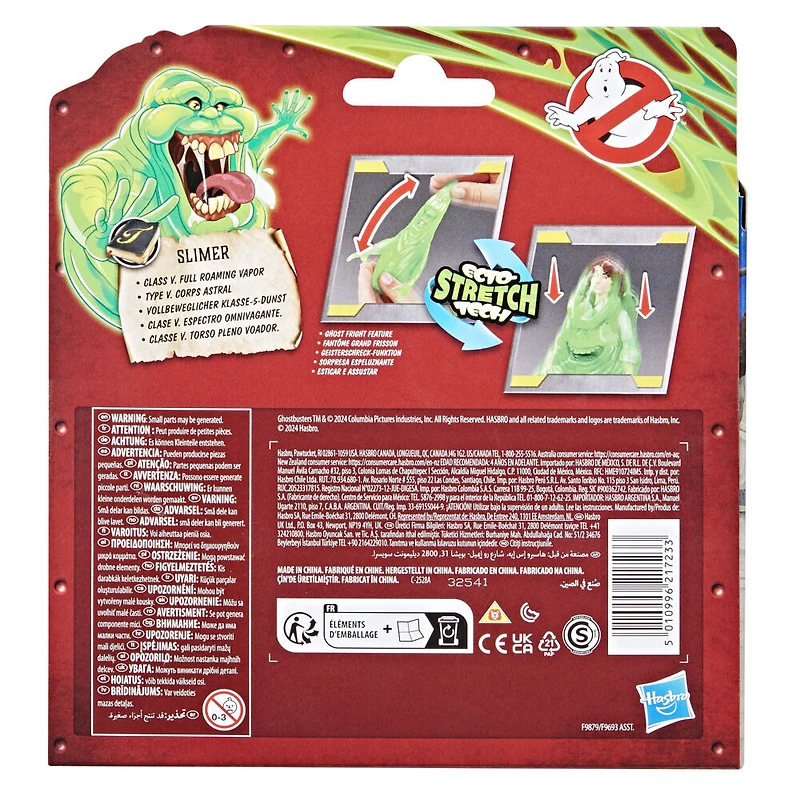 Ghostbusters Fantôme grand frisson, figurine de collection Trevor Spengler de 12,5 cm et fantôme Slimer avec technologie Ecto-Stretch