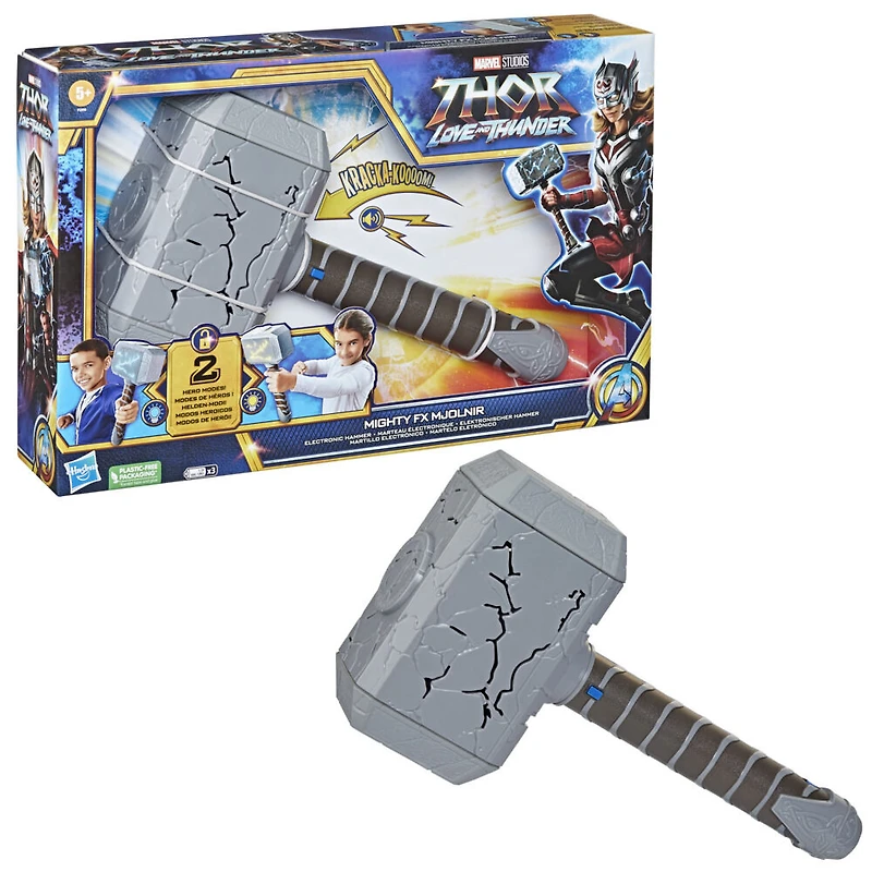 Marvel Studios Thor: Love and Thunder, Marteau électronique Mighty FX Mjolnir, déguisement pour enfants
