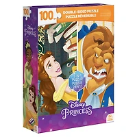 Disney Princess, Beauty and The Beast, Puzzle réversible de 100 pièces, jouets princesses Disney