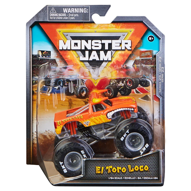Monster Jam, Monster truck El Toro Loco officiel, véhicule en métal moulé, série True Heavy Metal , échelle 1:64