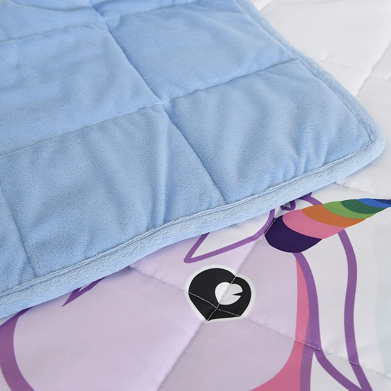 Couverture lestée pour enfants Émoji Licorne (36 x 48 pouces), 5 lbs