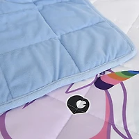 Couverture lestée pour enfants Émoji Licorne (36 x 48 pouces), 5 lbs