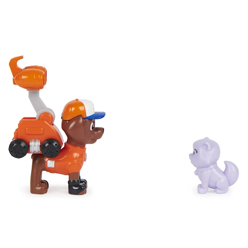 PAW Patrol, Big Truck Pups Zuma Action Figure with Clip-on Rescue Drone, Command Center Pod and Animal Friend