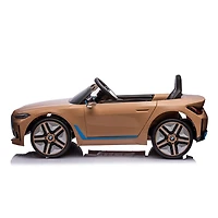 KidsVip 12V Licensed BMW i4 W/ RC- Camel