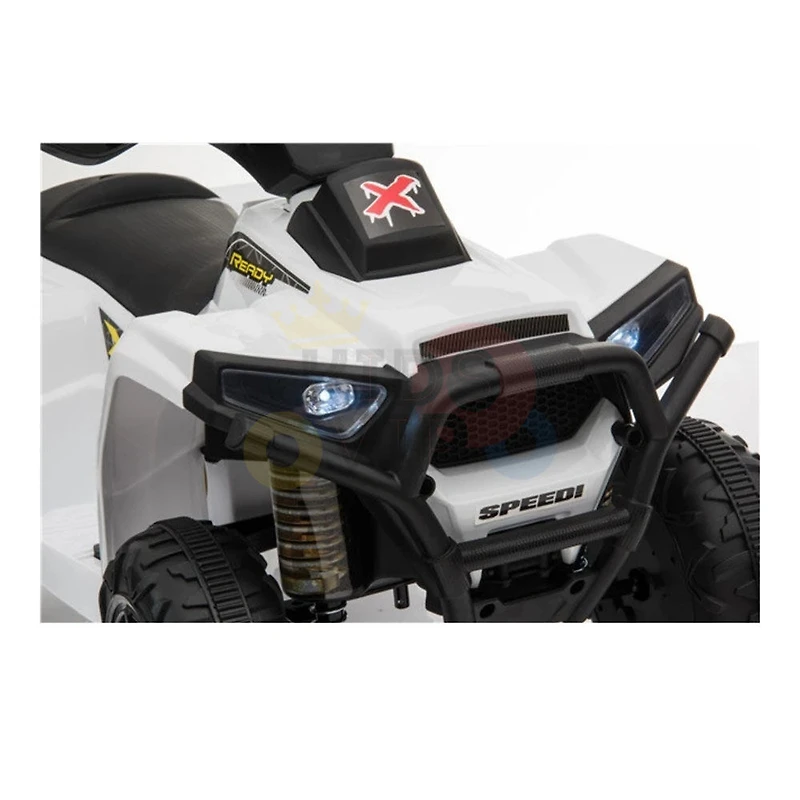 VTT à conducteur porté KidsVip 6V X Edition - Blanc - Édition anglaise