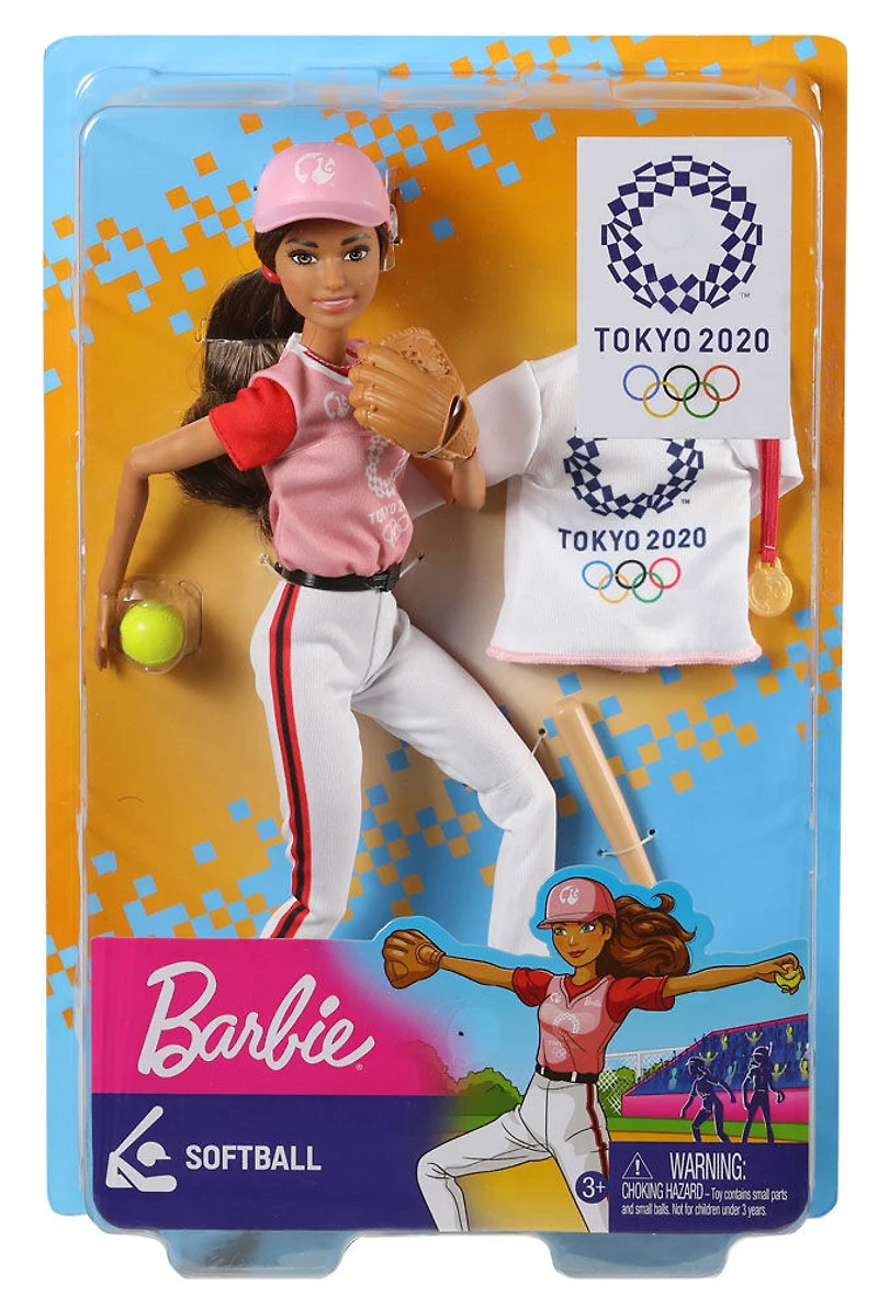 Barbie Olympic Games Tokyo 2020 Softball Doll and Accessories