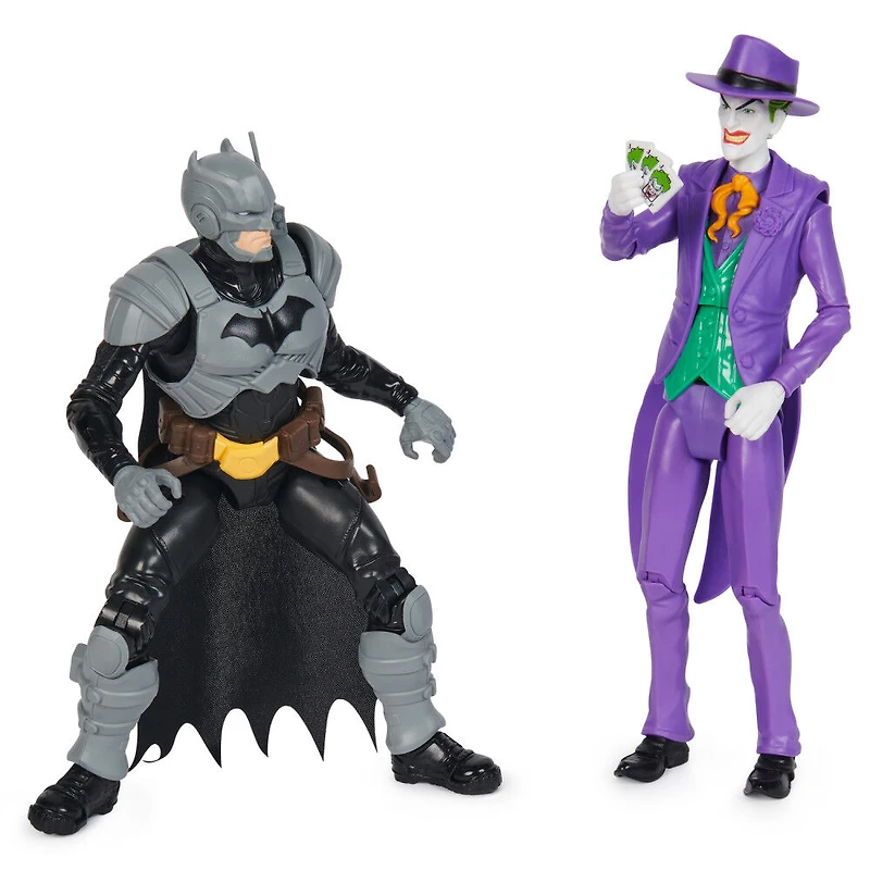 DC Comics, Batman Adventures, Batman vs The Joker, Coffret de 2 figurines articulées, 12 accessoires d'armure, jouet de super-héros de 30 cm