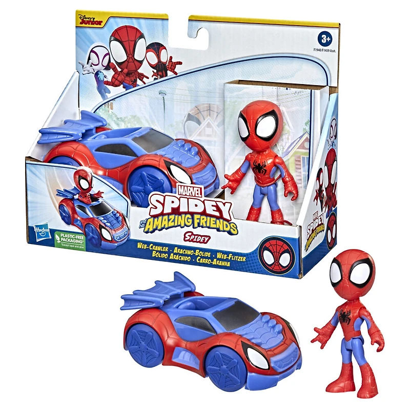 Spidey and His Amazing Friends, figurine Spidey avec Arachno-bolide