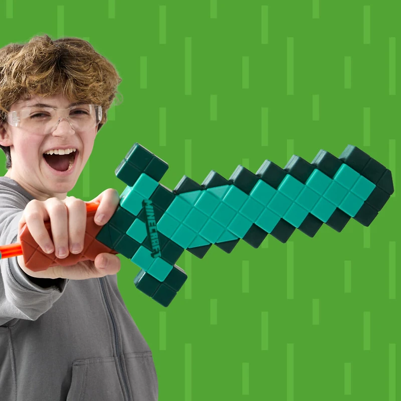 Nerf Minecraft Sword Dart Blaster, 8 Nerf N1 Darts