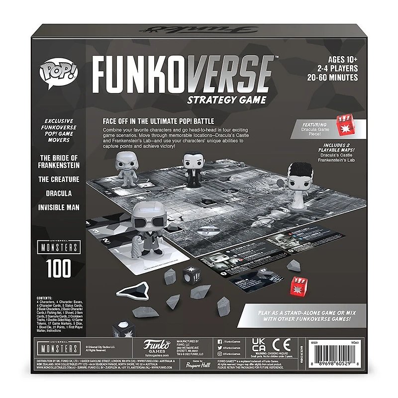 Funko Games Funkoverse: Universal Monsters 100 paquet de 4 jeu de plateau - Édition anglaise