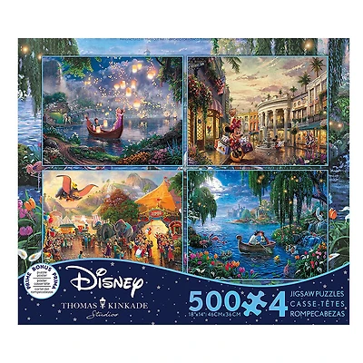 Ceaco Thomas Kinkade: Disney 4 en 1 puzzle multipack