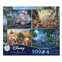 Ceaco Thomas Kinkade: Disney 4 en 1 puzzle multipack