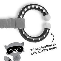 Coussinets de harnais et jouet de personnage raton laveur Diono