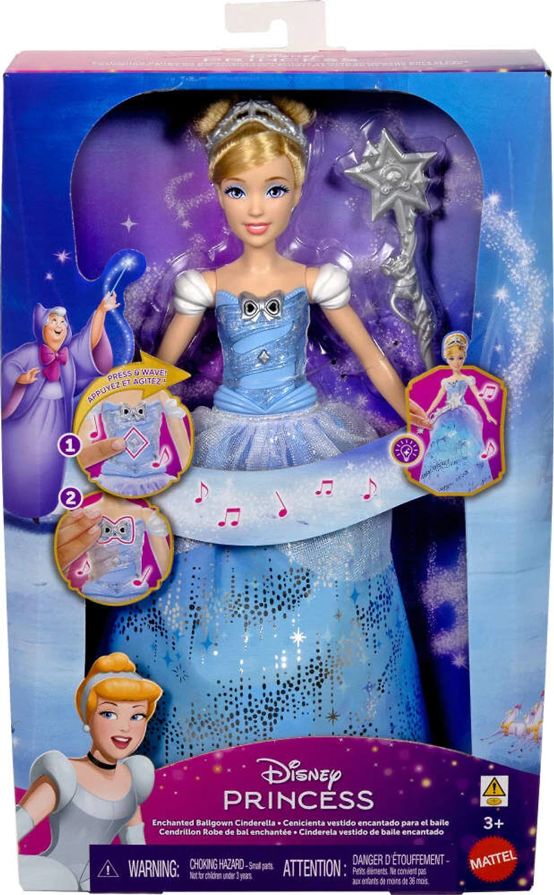 Disney Princess-Poupée Cendrillon et sa Robe Enchantée