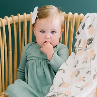 Couverture en mousseline de coton rouge Rovr biologique