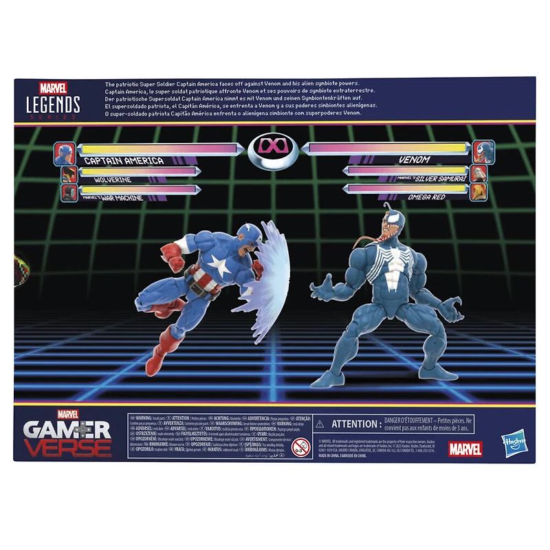 Marvel Legends Series Gamerverse Captain America vs Venom Action Figure Collectibles