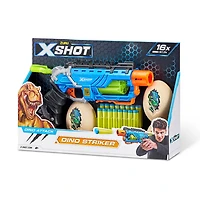 Pistolet Dino Striker X-Shot Dino Attack (16 fléchettes, 4 oeufs)