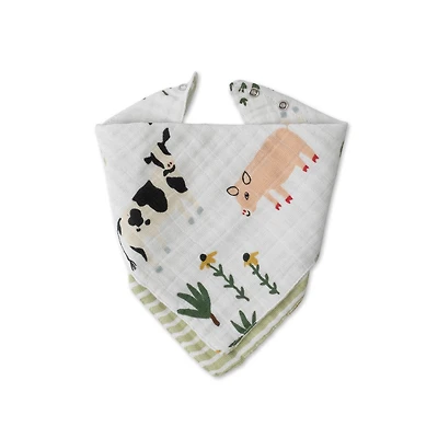 Bavoir Bandana Coton Mousseline Red Rover - Family Farm - Notre exclusivité
