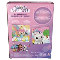 Gabby's Dollhouse, 2-Puzzle Pack 48-Piece Jigsaw Puzzles in Character Storage Tubes Gabby's Dollhouse Toys Kids Puzzles