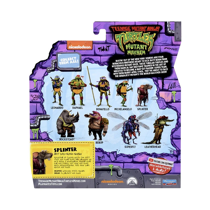 Teenage Mutant Ninja Turtles: Mutant Mayhem Splinter Basic Action Figure