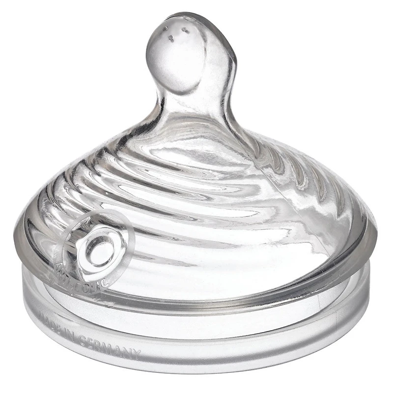 NUK Tétines de biberon à débit lent Simply Natural, paquet de 2, 0 mois et plus