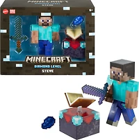 Minecraft-Steve Diamond Level-Figurine articulée 14 cm et accessoires