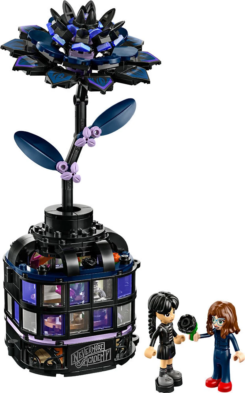 LEGO Wednesday Black Dahlia Flower Pretend Play Building Toy for Girls, Boys & Kids, Ages 9+ - 76784