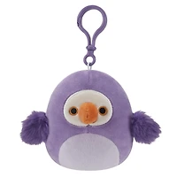 Squishmallows 3.5" Clip On - Neha l'oiseau Dodo violet