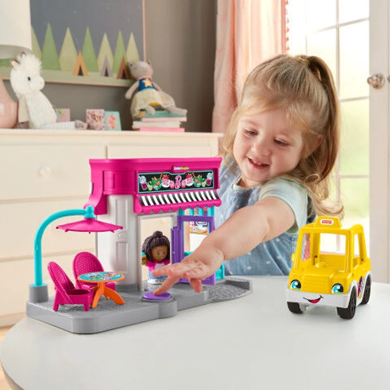 Fisher-Price - Barbie - Café Aventures en ville et taxi par Little People