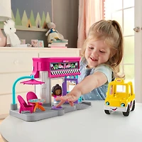 Fisher-Price - Barbie - Café Aventures en ville et taxi par Little People