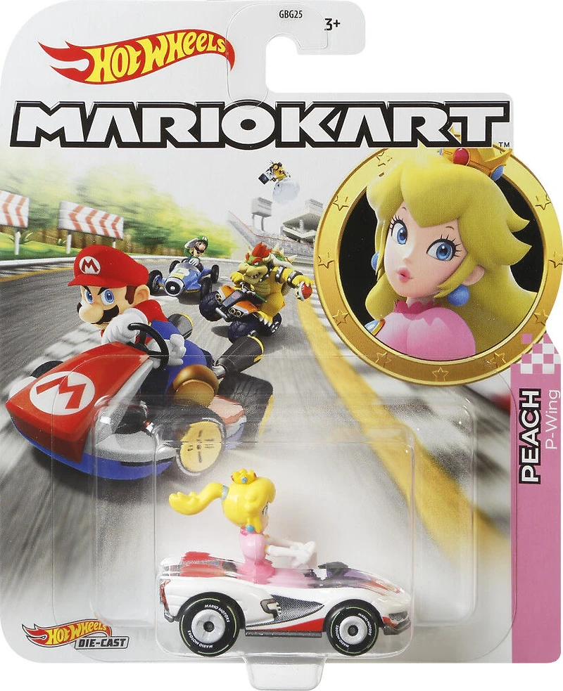 Hot Wheels - Mario Kart - Véhicule Peach P-Wing