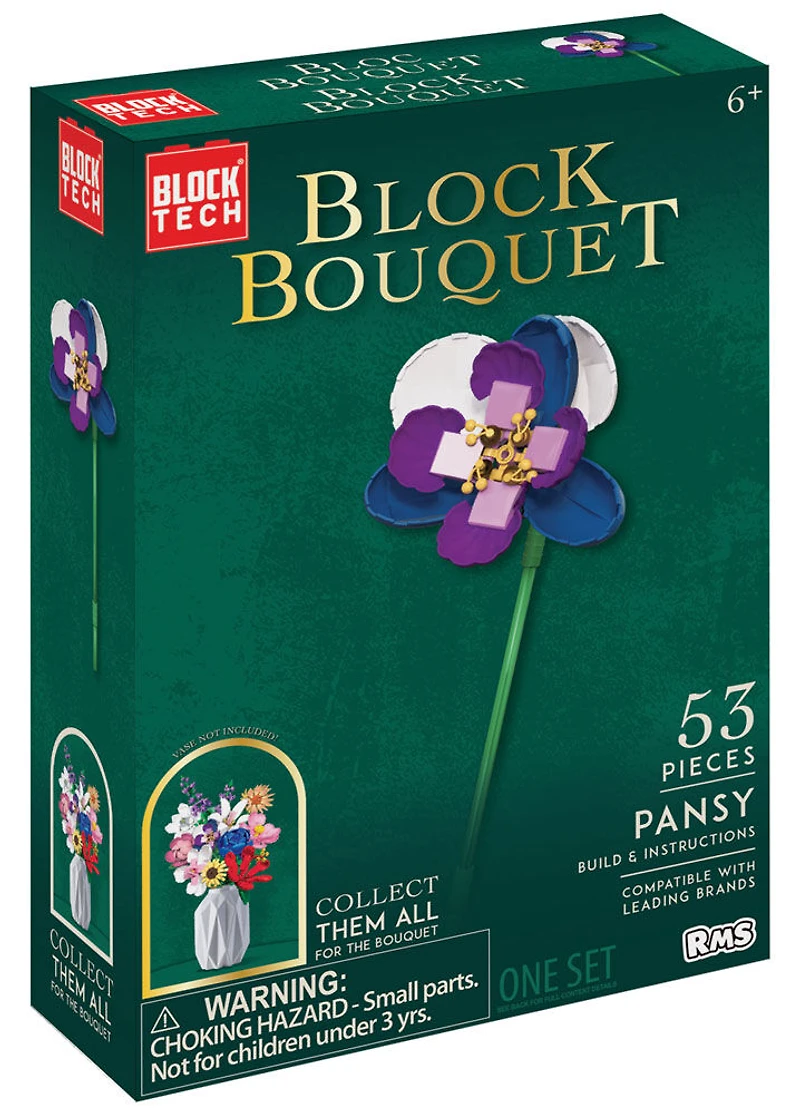 Pansy Block Bouquet