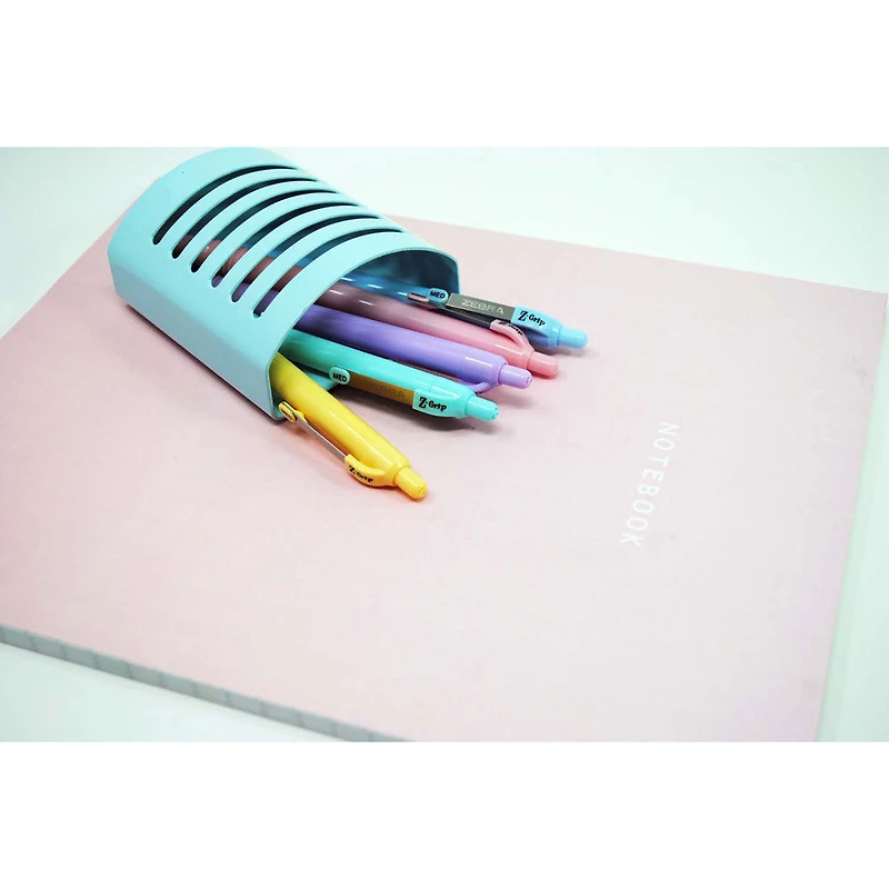 Z-Grip Pastel Barrel Retractable Ballpoint Pen Black Ink 5pk