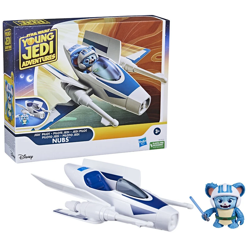 Star Wars Les Aventures des Petits Jedi Pilote Jedi Nubs, échelle 10 cm, jouets Star Wars pour enfants d'âge préscolaire