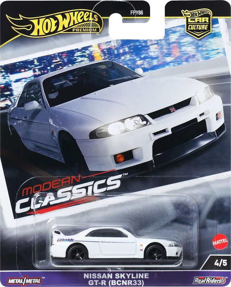 Hot Wheels Premium Car Culture Modern Classics Nissan Skyline R-33 1:64 Scale Collectible Vehicle