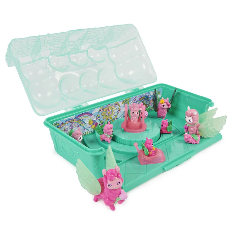 Hatchimals CollEGGtibles, Coffret surprise Family Carton Rainbow-cation lamas avec 10 personnages et 2 accessoires
