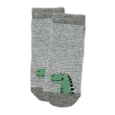 Small Wonder - Toddler  Sock, Green Dinosaur 2T-4T