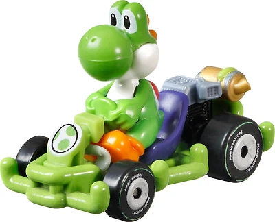 Hot Wheels - MarioKart- Yoshi avec Kart de cadre de tuyau