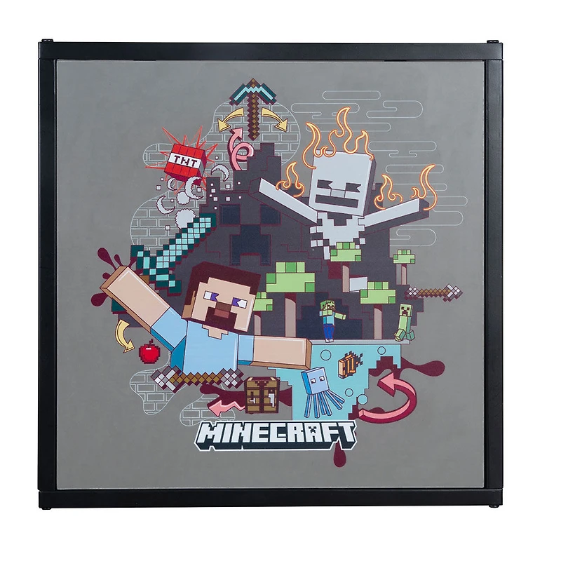 Phoenix Minecraft Side Table with Storage Shelf