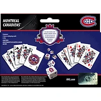 Masterpieces Puzzle Company Montreal Canadiens ensemble de deux jeux de cartes et de dés jeu de cartes