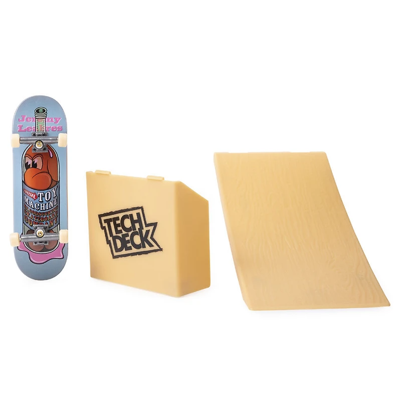 Tech Deck, Street Hits, Toy Machine Skateboards Fingerboard with Kicker Ramp Obstacle
