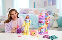 Barbie Cutie Reveal Doll and Accessories, Cozy Cute Tees Lion, "Hope" Tee, Purple-Streaked Blonde Hair, Brown Eyes