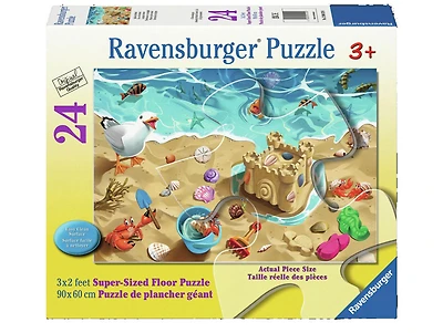 Ravensburger Amusement à la plage, casse-tête géant de sol de 24 pièces