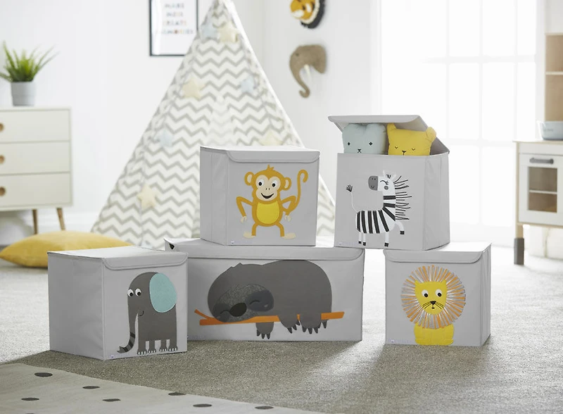 Potwells - Coffre de rangement pour jouets pour bébés et tout-petits - Organisateur de coffre - Paresseux