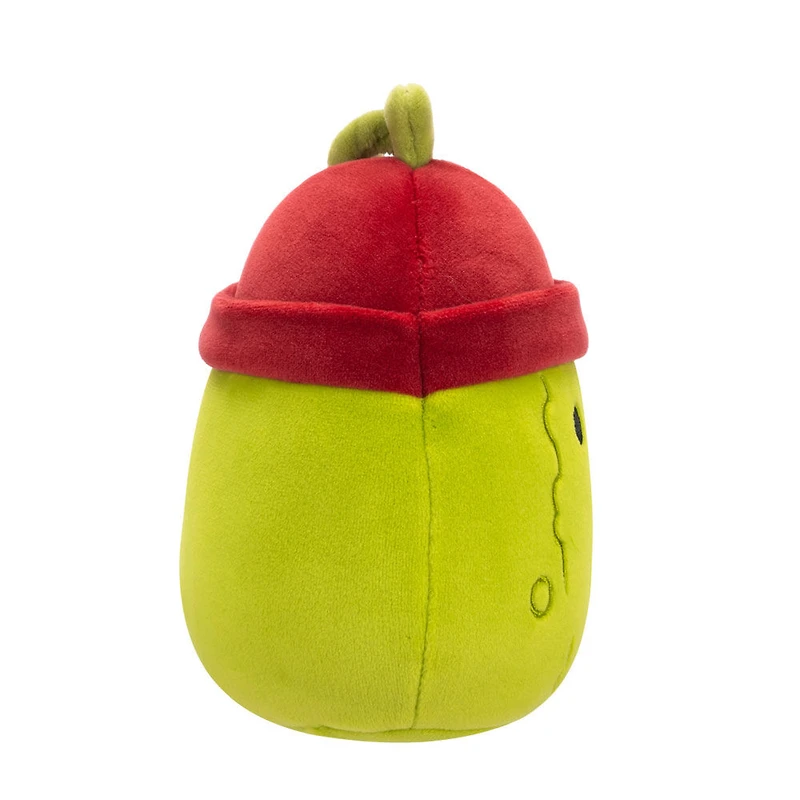 Peluche Squishmallows 5" - Salim le cornichon avec le bonnet rouge