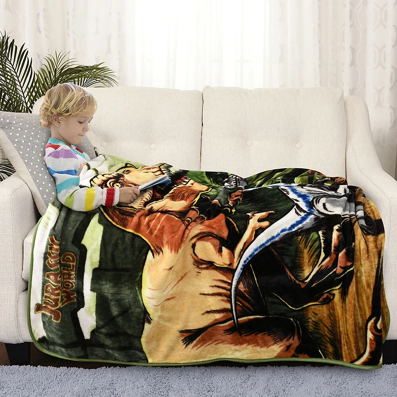 Jurassic Park Kids Fleece Throw Blanket (50x60"), Dinosaurs