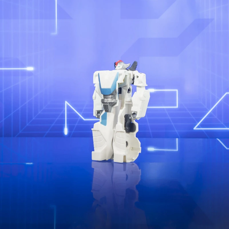 Transformers Toys EarthSpark 1-Step Flip Changer Wheeljack 4-Inch Action Figure, Robot Toys